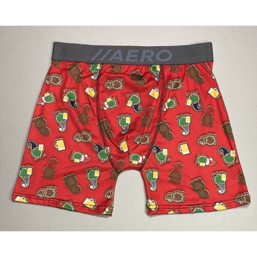 Aeropostale "Aero" Men's Red Holiday Boxer Briefs‎ Size M